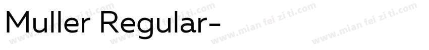 Muller Regular字体转换